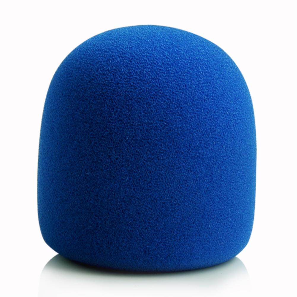 Black Headset Vervanging Handheld Microfoon Mic Grill Voorruit Wind Shield Sponge Foam Cover 3.5X7Cm: Blue