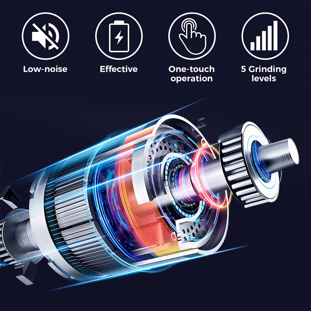 Elektrische Salz- und Pfeffermühle mit einstellbarer Grobheit, nachfüllbare Mühle, batteriebetriebenes automatisches Gerät für die Küche