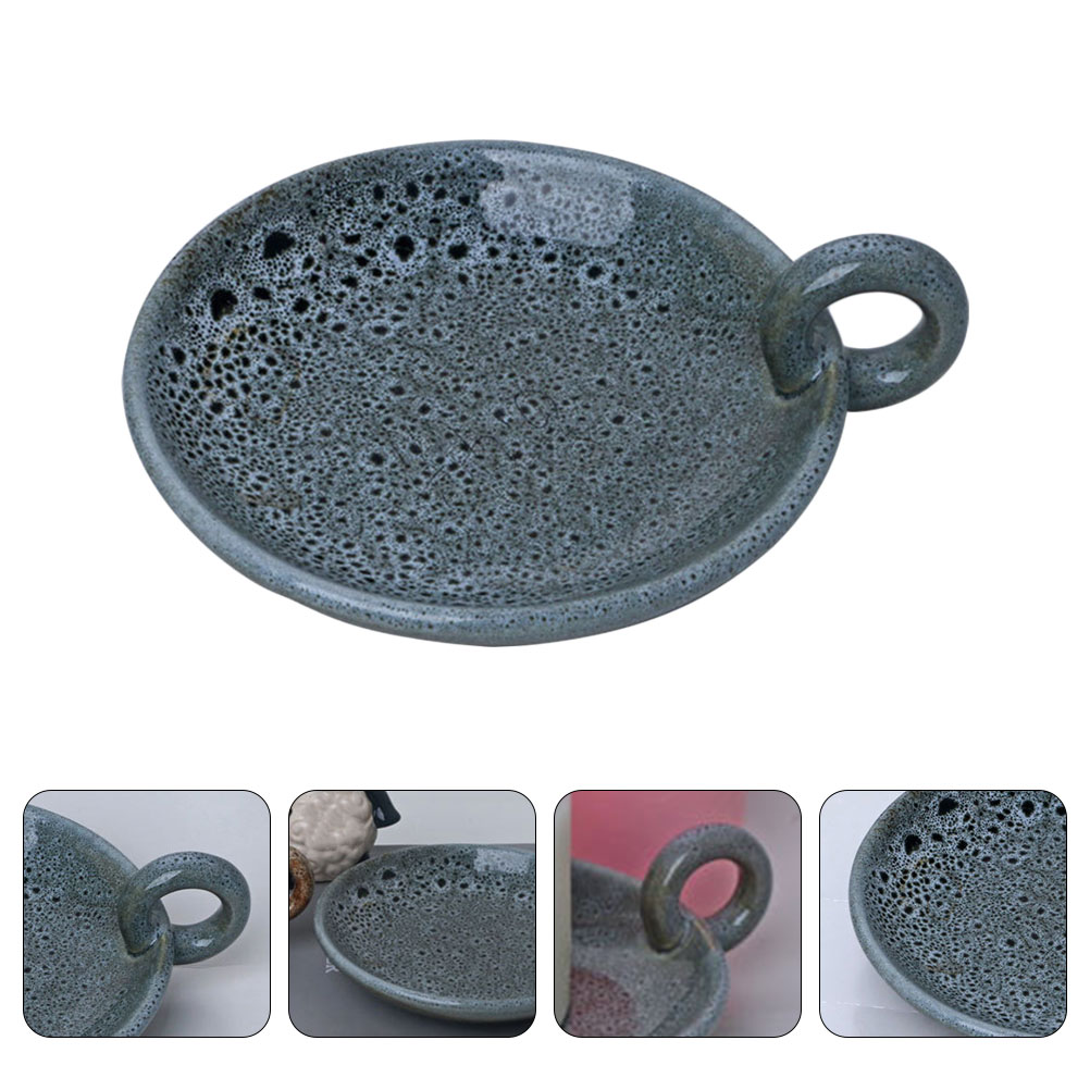 Household Candle Storage Plate Vintage Style Ceramic Candle Plate Candle Tray