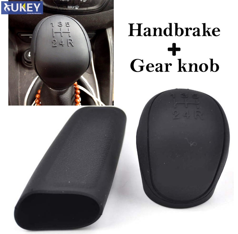 Auto Accessories UNIVERSAL Silicone Shift Gear Head Knob Cover Handbrake Hand Brake Covers Sleeve Case Key Protector Car Styling