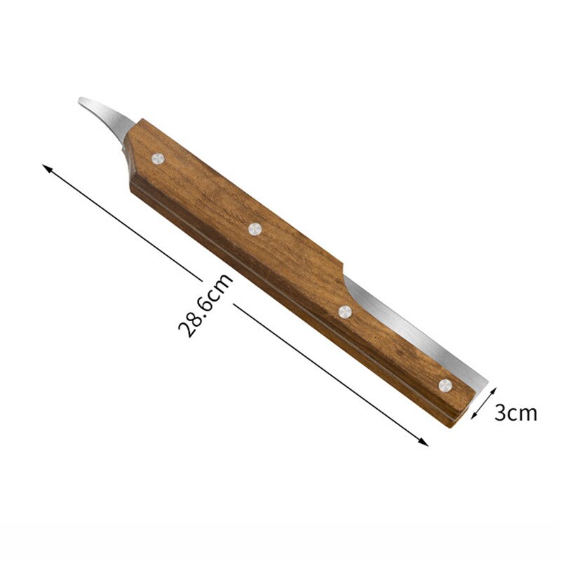 Stainless Steel Multifunctional Coconut Shell Opener Sharp Blade Coconut Meat Remover Coconut Cutter Set For Kitchen Beech