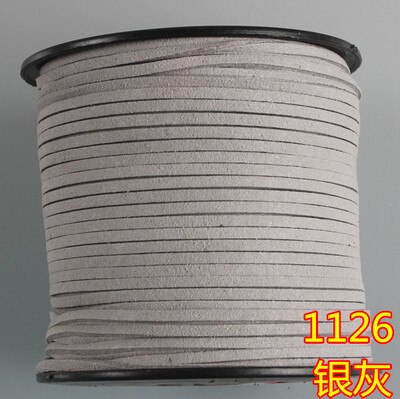 Black White Brown 100 Meters 3mm Flat Faux Suede Velvet Korean Leather Cord String Rope String Lace Jewelry Finding for DIY Chok: 1126