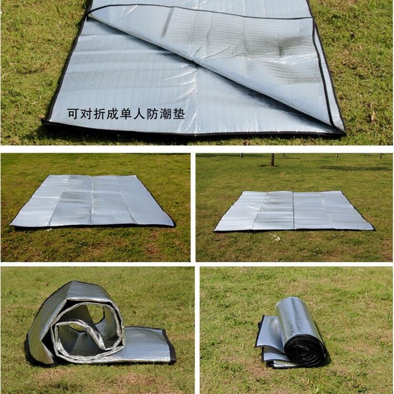 Multi størrelse campingmåtte vandtæt vandretur picnic strandmåtte udendørs camp sove rejsetæppe sammenklappeligt