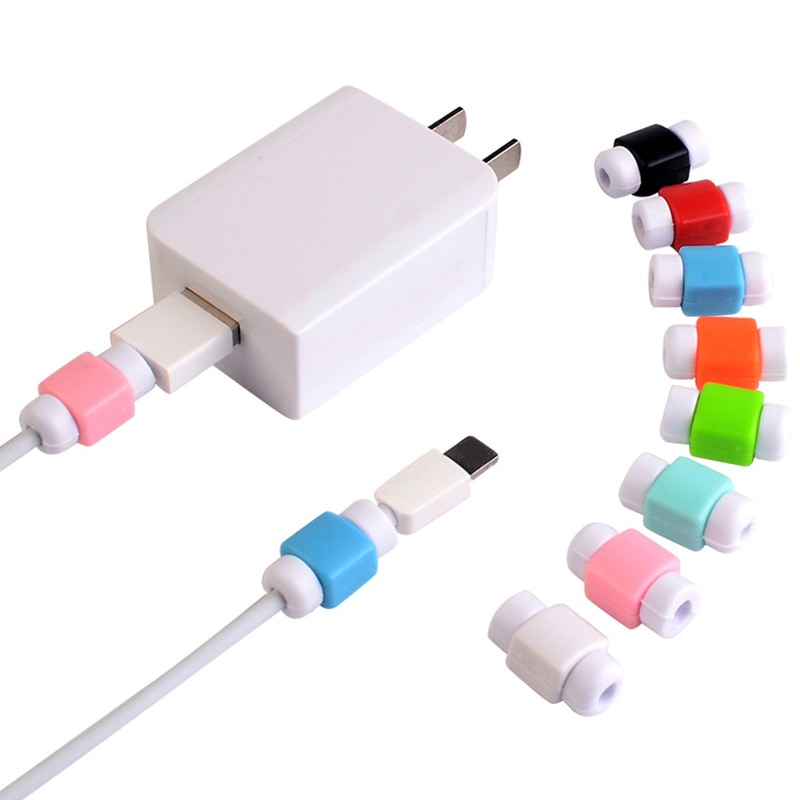 Mini Leuke Usb Kabel Draad Lader Protector Cable Winder Cord Wire Cover Voor Smartphones Usb Kabel
