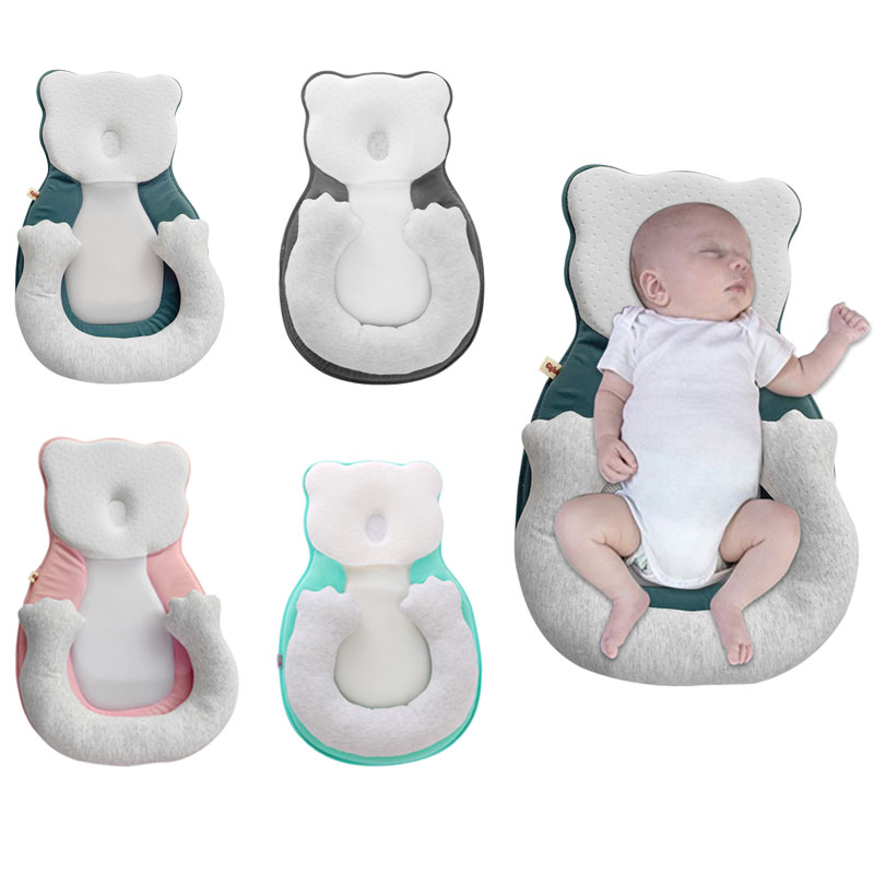 Baby Anti-Roll Kussen Pasgeboren Baby Slaap Positionering Pad Anti Roll Baby Head Vormgeven Kussens Infant Sleep Matras Voor baby Kids