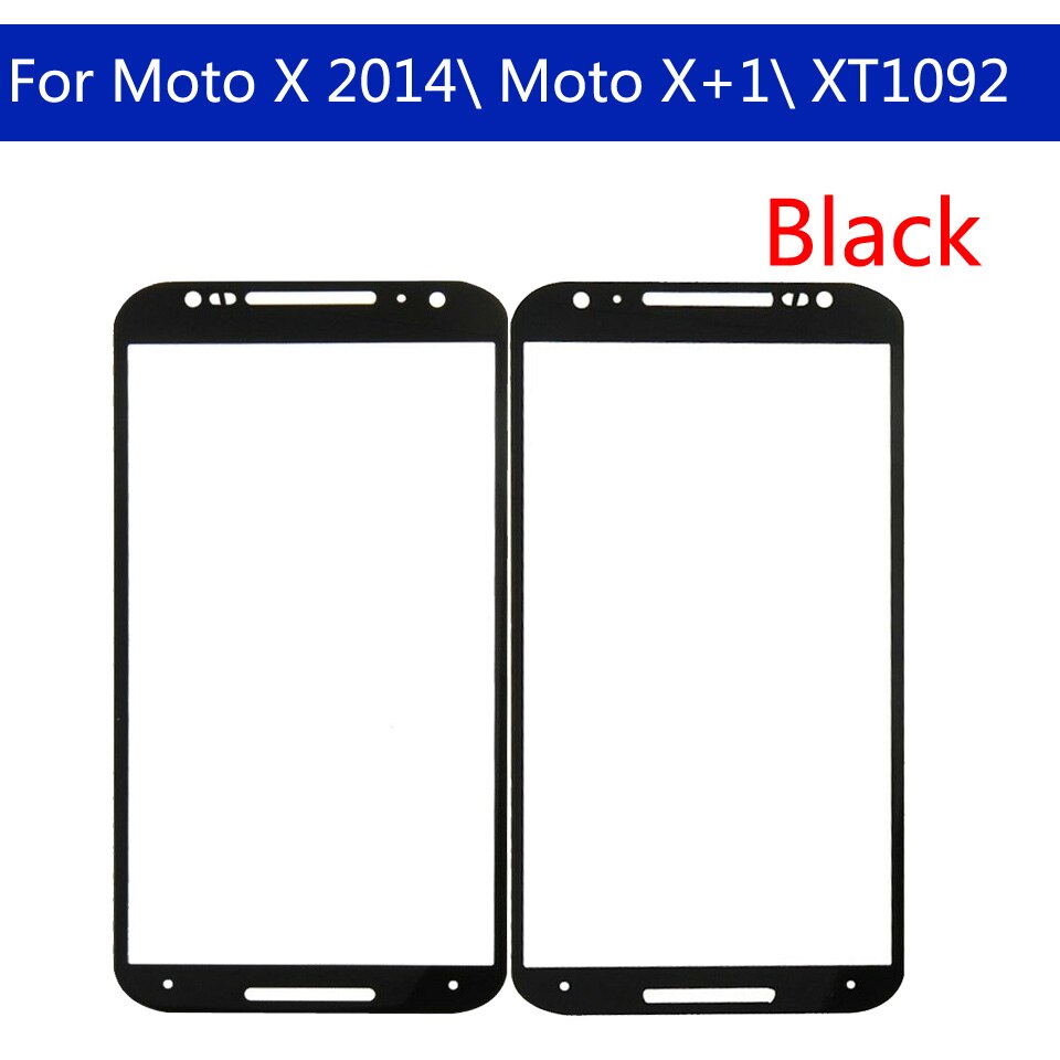 Pantalla táctil para Motorola Moto X 2ª generación, Panel frontal de cristal con lente LCD, cristal exterior para Moto X , Moto XT1092 XT1093 X + 1, 10 Uds.