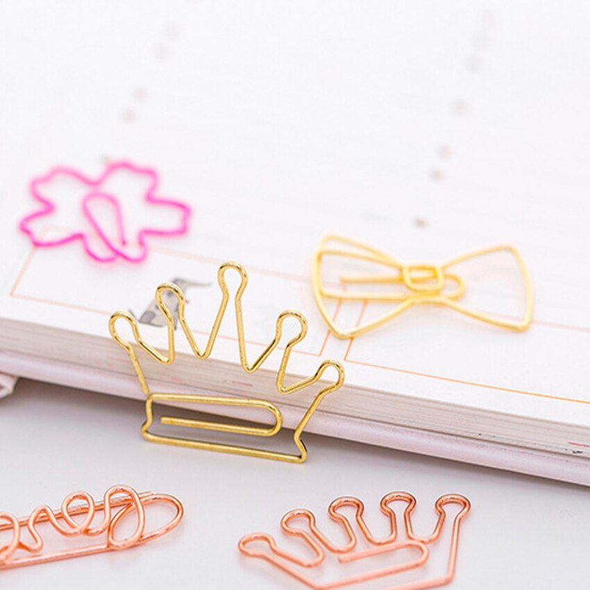 50pcs/lot Kawaii And Cute Planner Tools Metal Mini Clips Photos Stationery Metal Binder Clips