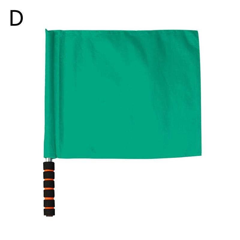 1Pc Scheidsrechter Vlag Track Field Concurrentie Signaal Vlag Voetbal Scheidsrechter Vlag Commando Vlag Indicator Vlag Staal Scheidsrechter Apparatuur: One-size green