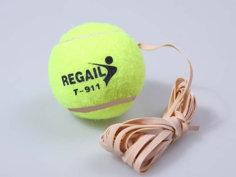 12 stk/lot elastisitet tennisball for trening sport gummi ull tennisballer for tennistrening med gratis bag: 1 ball