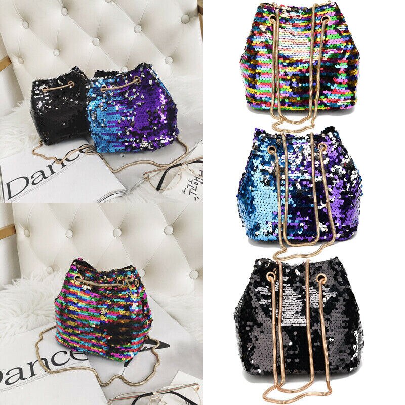 Women Waist Bag Bum Bag Fanny Bag Sequins Office Ladies Waist Chest Gym Bag Shoulder Bag