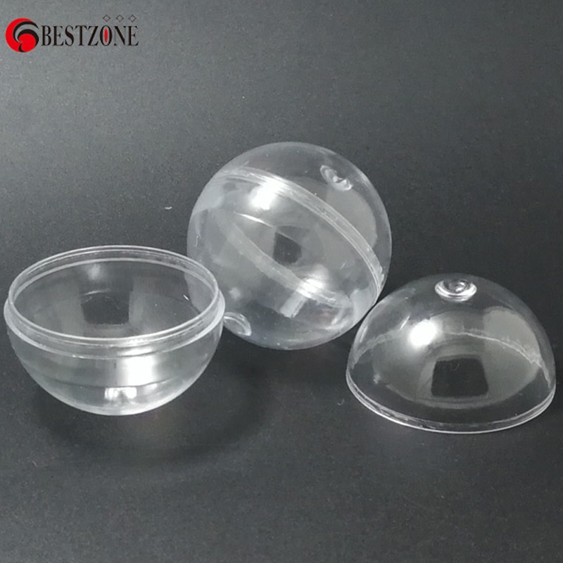 50Pcs/Lot Diameter 40MM Transparent Empty Plastic Ball Vending Capsules 1.6" Toy For Kids Container