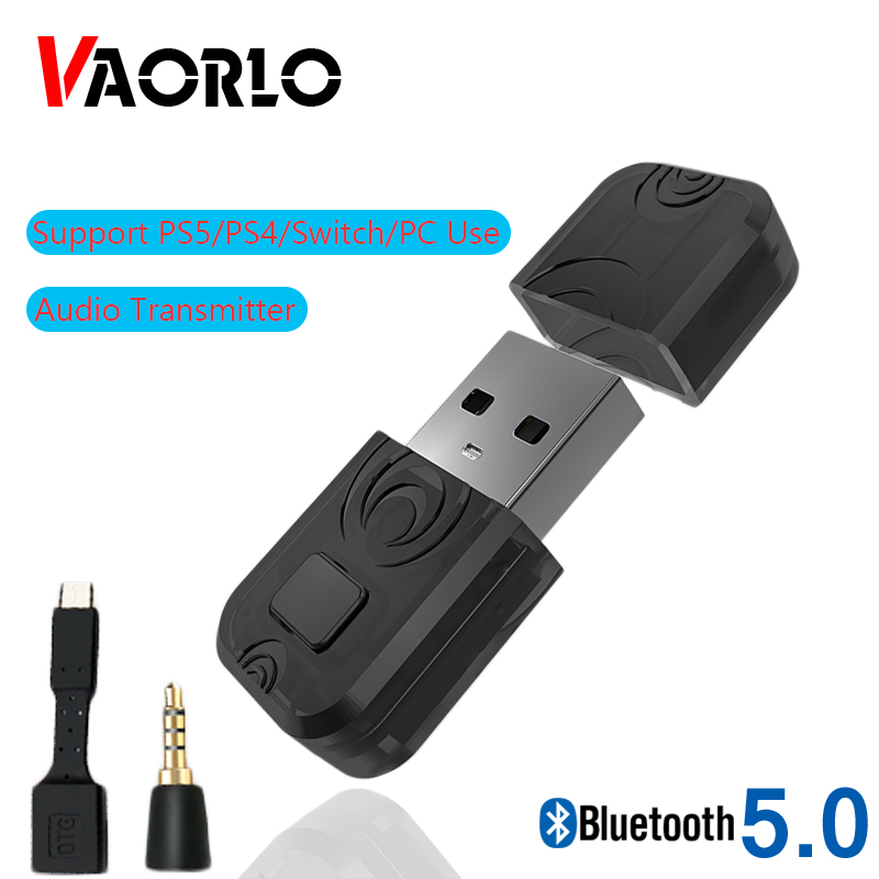 Vaorlo Draadloze Audio Transmitter Dongle Voor PS5/PS4/Pc/Switch Ondersteuning Oortelefoon Speaker Draadloze Bluetooth Audio Zender