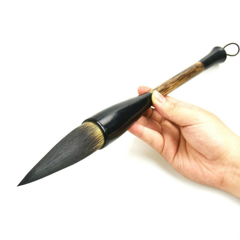 Traditional Chinese Calligraphy Brushes Pen Good Elasticity Bear Hair Hopper-shaped Brush The Scholar's Four Jewels