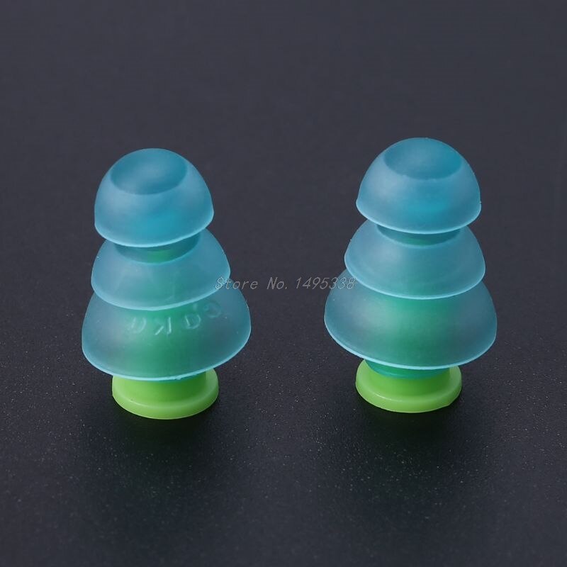 1 Pair Silicone Earplugs Noise Cancelling Reusable Ear Plugs Hearing Protection For Sleep DJ Bar Bands Sport Whosale
