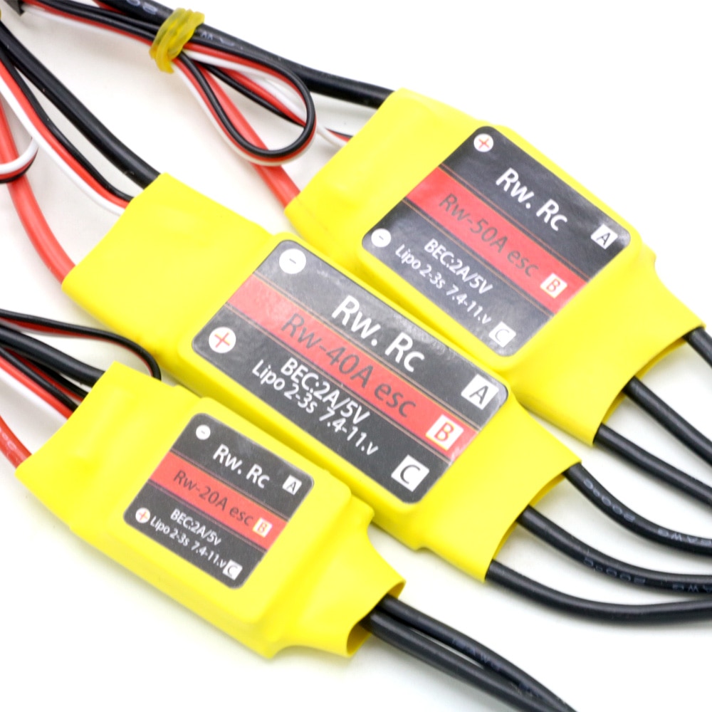 Mitoot 10A/20A/30A/40A/50A/60A/70A/80A/100A/200A Brushless ESC with BEC RC Speed Controller For RC Airplane Helicopter