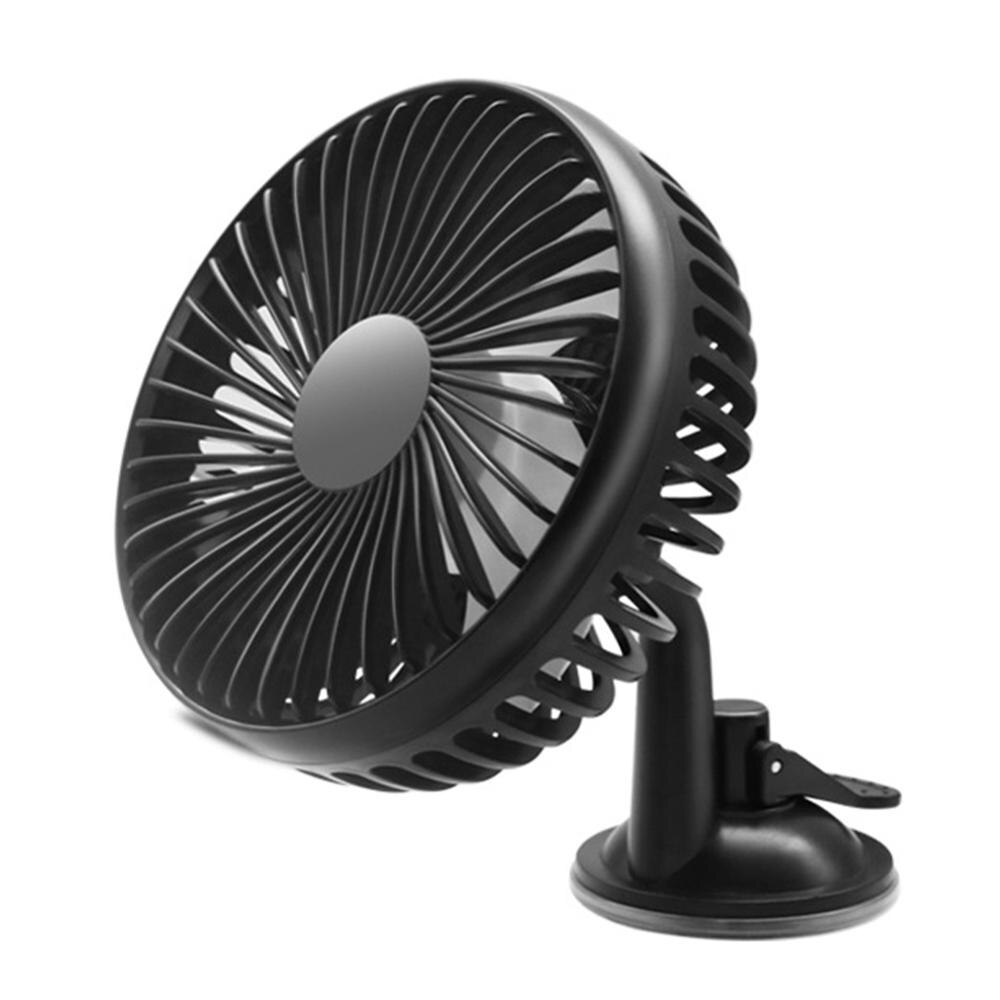 2 Style USB Car Fan Suction Cup Car Seat Back Single Head Car Fan 12V24V Universal Large Wind Three Speed Control USB Car Fan L1: A