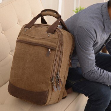 Sac à dos pour hommes, sac à dos d'ordinateur décontracté sac à dos pour ordinateur portable en toile pour étudiants, sacs d'école à bandoulière de loisirs