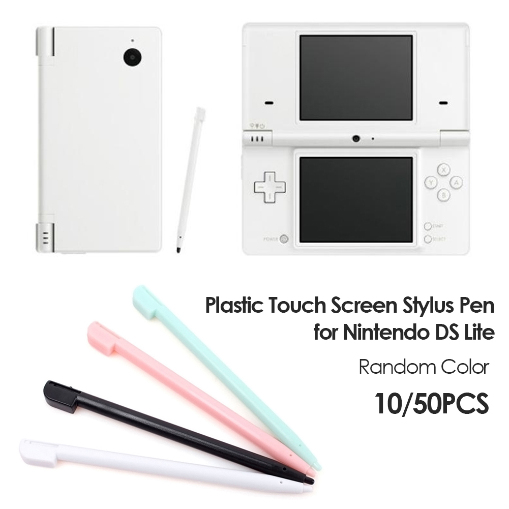10/50 sztuk długopis rysik wymiana z tworzywa sztucznego rysik robić ekranu dotykowego dla Nintendo DS Lite dla NDSL konsola robić gier akcesoria losowy kolor