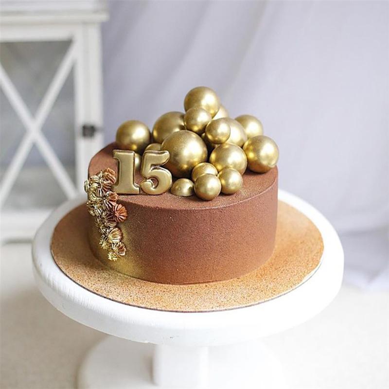 Dierentuin Diplomatie roekeloos 20 Stuks Verjaardagsfeestje Gouden Bal Cake Decora... – Grandado