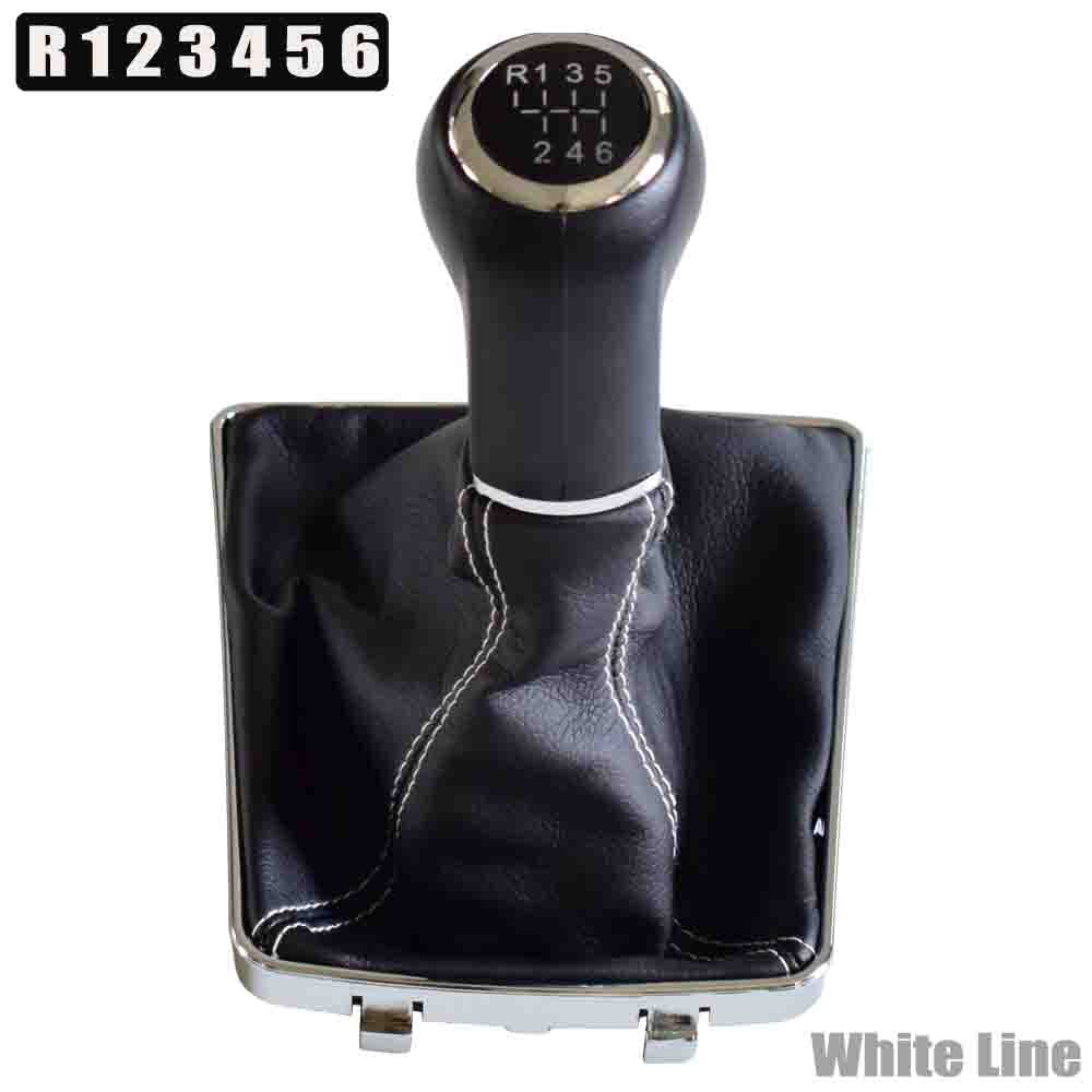 For OPEL ASTRA III H 1.6 VAUXHALL 2004 2005 2006 2007 Car Styling Gear Shift Knob Lever Gaiter Boot Cover Case: 6 White