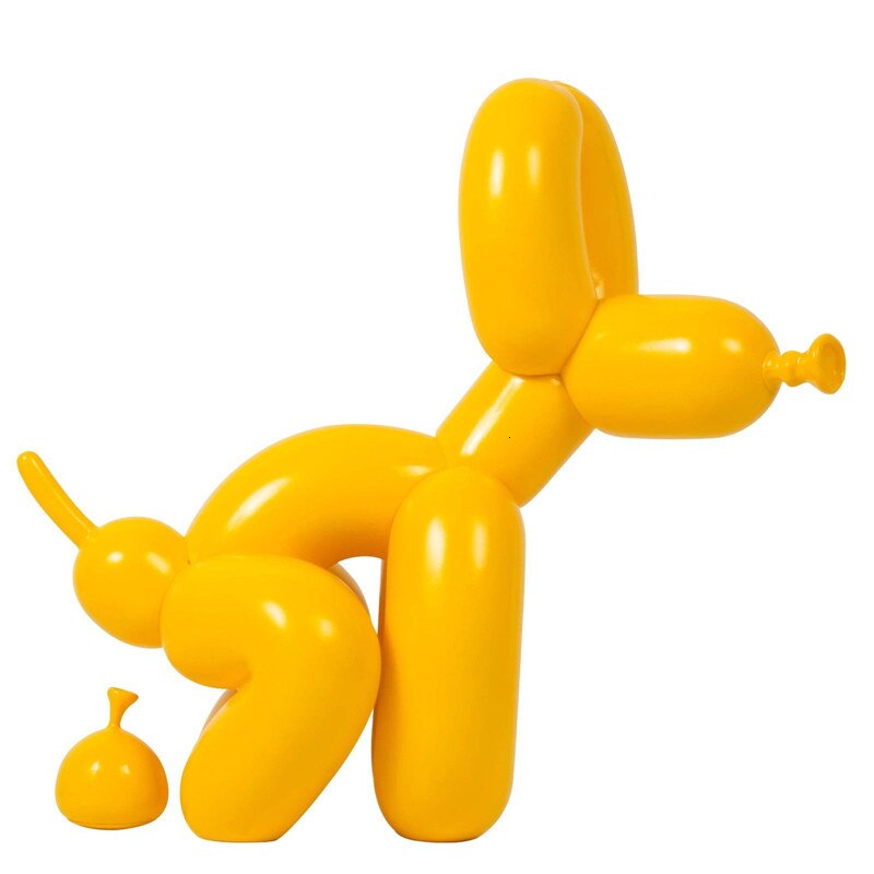 1Pcs 23Cm Amerikaanse Kunst Hars Ambachtelijke Ballon Hond Standbeeld Ballon Hond Kerstcadeau Valentijnsdag Art decoratie