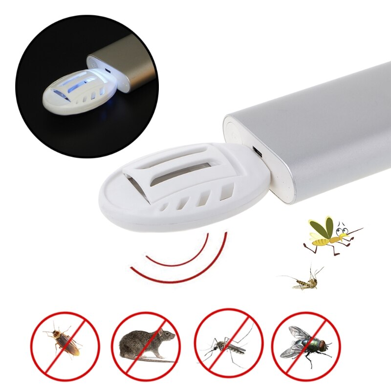 Repelente de mosquitos eléctrico portátil USB para senderismo verano al aire libre para el hogar