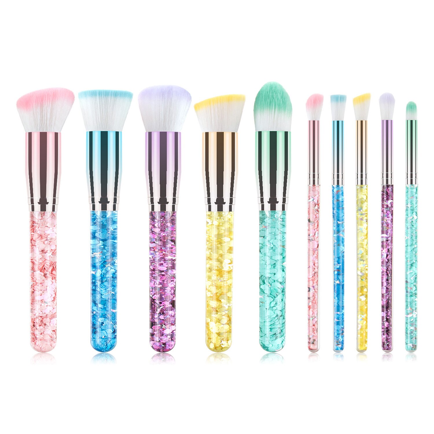 Kleurrijke Make-Up Kwasten Beauty Borstel Base Foundation Oogschaduw Blush Flow Pailletten Quicksand Makeup Tools