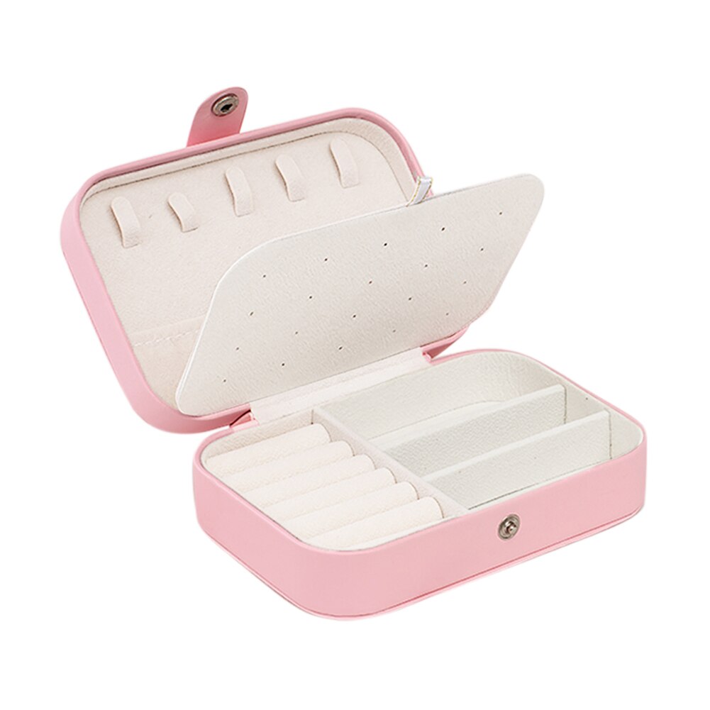 Velvet Portable Jewelry Box Jewelry Organizer Display Travel Jewelry Case Boxes Button Leather Storage Zipper Jewelers Joyero: 18