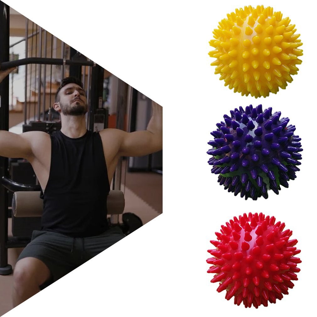 Fitnessmassagebal van pvc plus harde revalidatiebal, acupunctuur spierhandbal, yogafitnessmassagebal 7.5/9.5cm