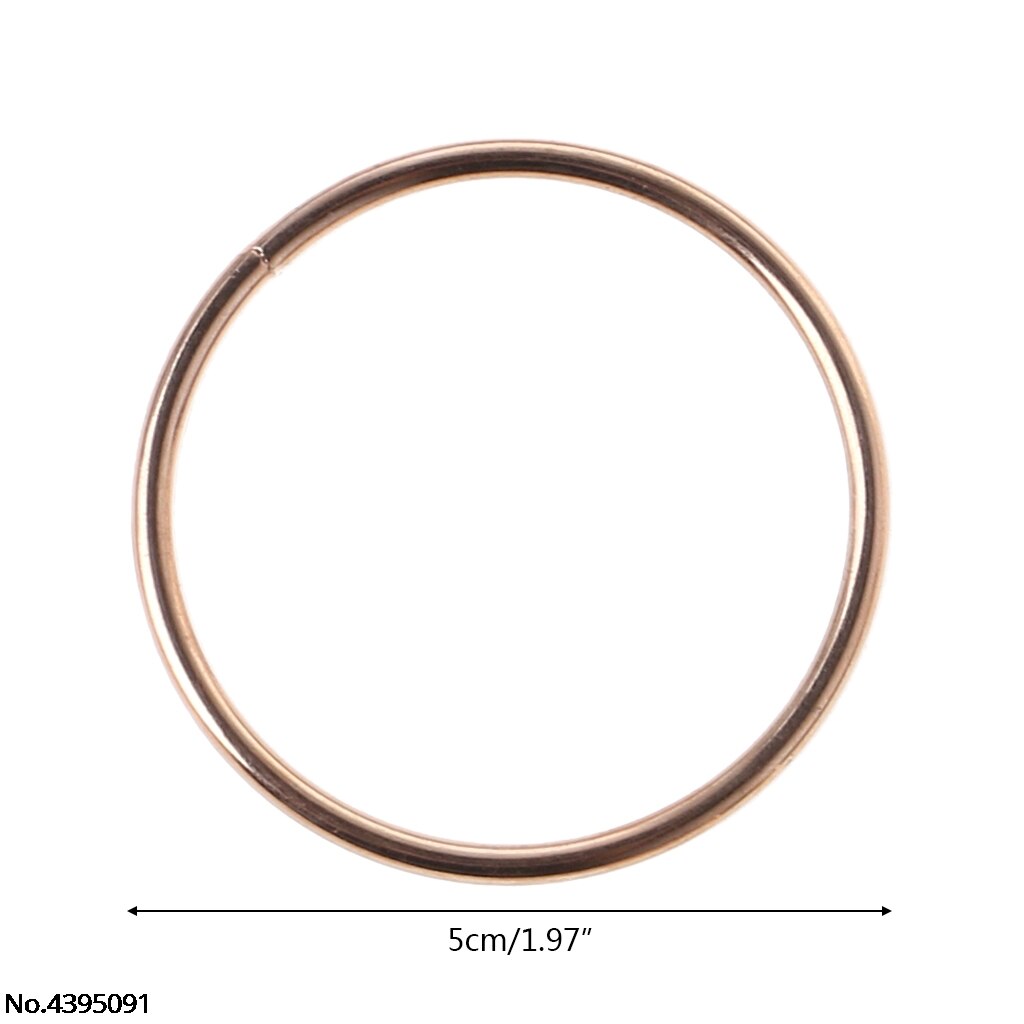 Anillo de atrapasueños de Metal, macramé, accesorio artesanal, bricolaje, 35-190mm, H7ED: 03