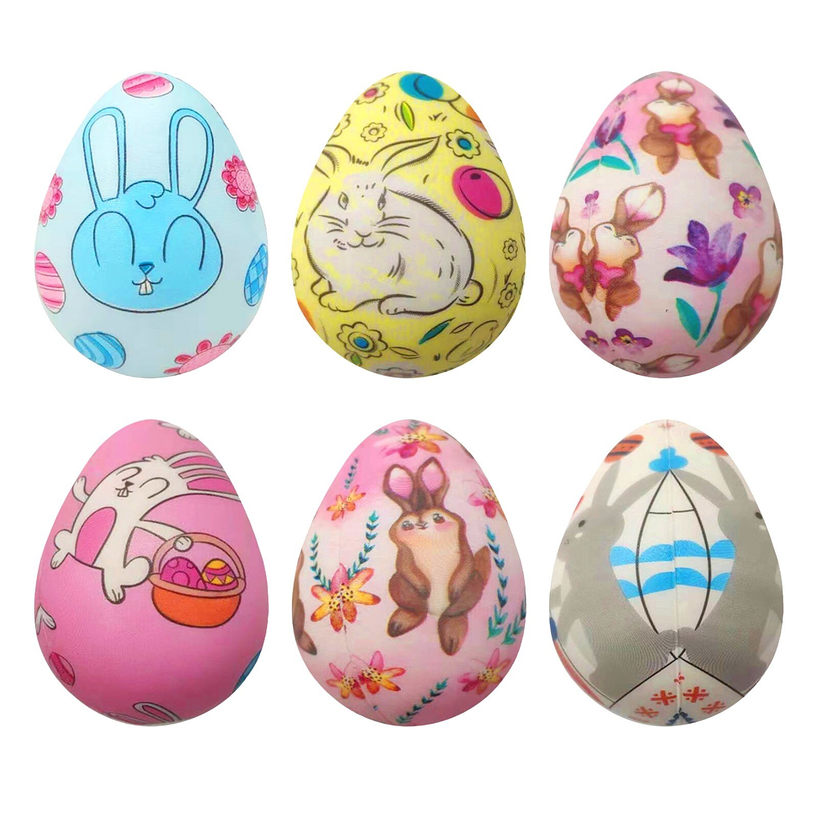 6 stücke Figet Spielzeug Dekompression Langsam betreffend Gebunden Ostern Ei einstellen Dekompression Druck Lindert Spielzeug Антистресс Детские Игрушки