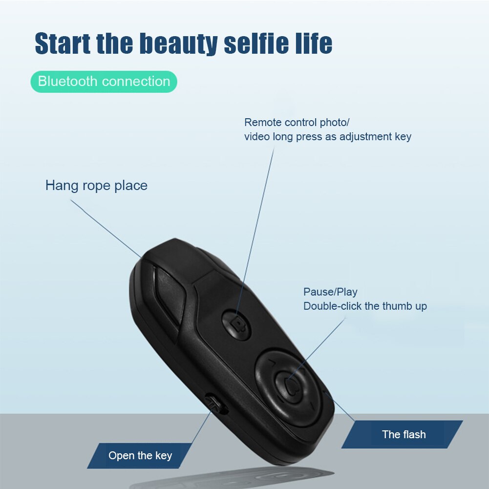 Mini Bluetooth-compatible Remote Control Smart Wireless Controller Self-Timer Camera Stick Shutter Release Selfie Video Button