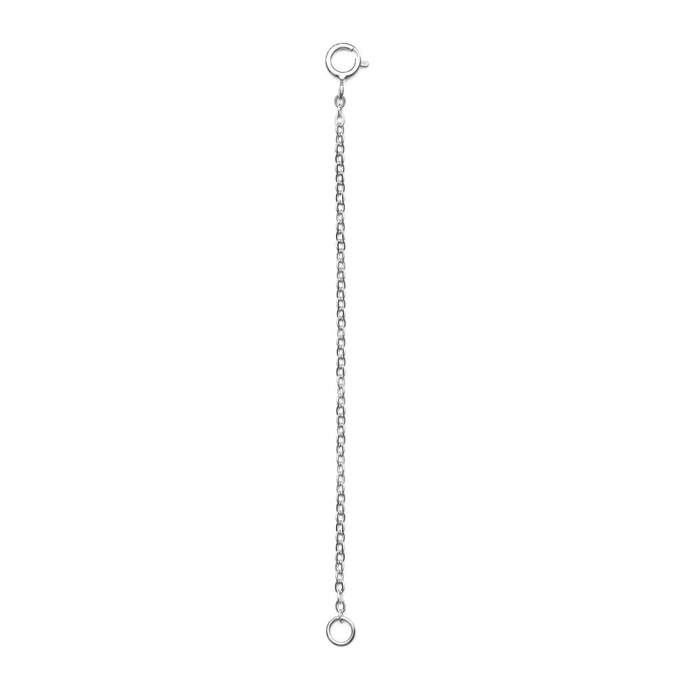 Kæde holdbart guld sølv rosa guld til armbånd halskæde gør-det-selv smykker tilbehør forlænger sikkerhedskæde forlænger: Sølv / 5cm