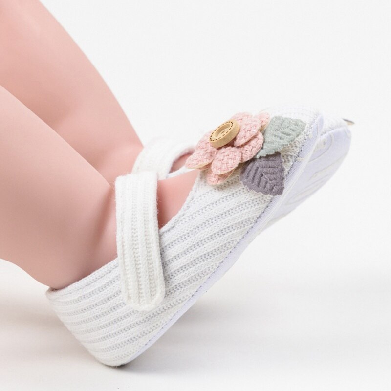 Baby Girl First Walkers Soft Sole Floral Decor Anti-slip Baby Girl Cotton Sandals Casual Shoes Toddler Toddler Shoes