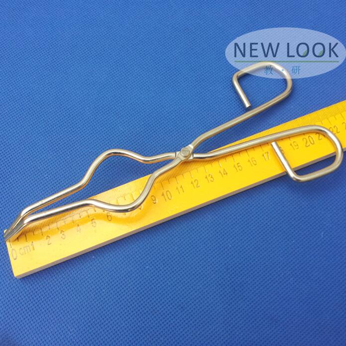 Kjemisk laboratorieutstyr digeltang forkrommet digelklemme undervisningsinstrument 23cm lengde