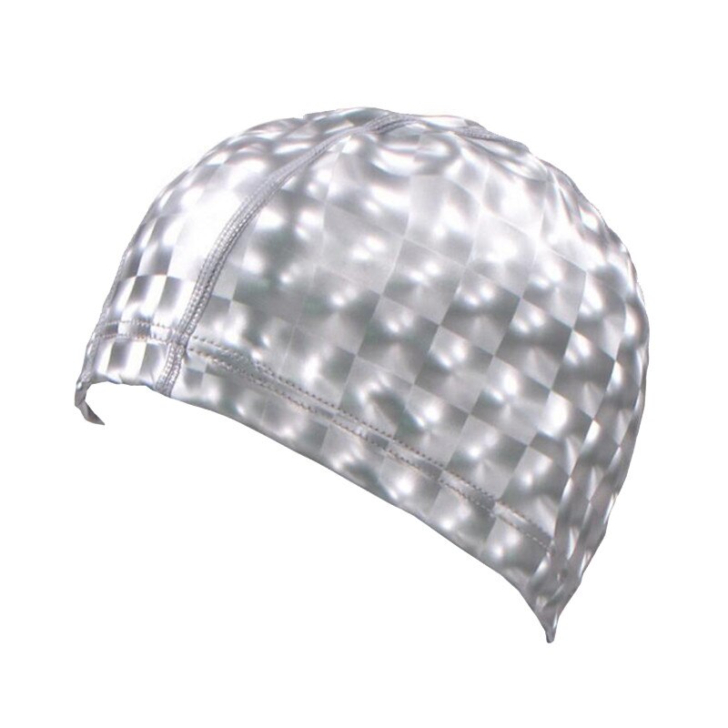 CKAHSBI Adults Elastic Waterproof PU Fabric Protect Ears Long Hair Sports Swim Pool Hat Swimming Cap Free Size For Men & Women