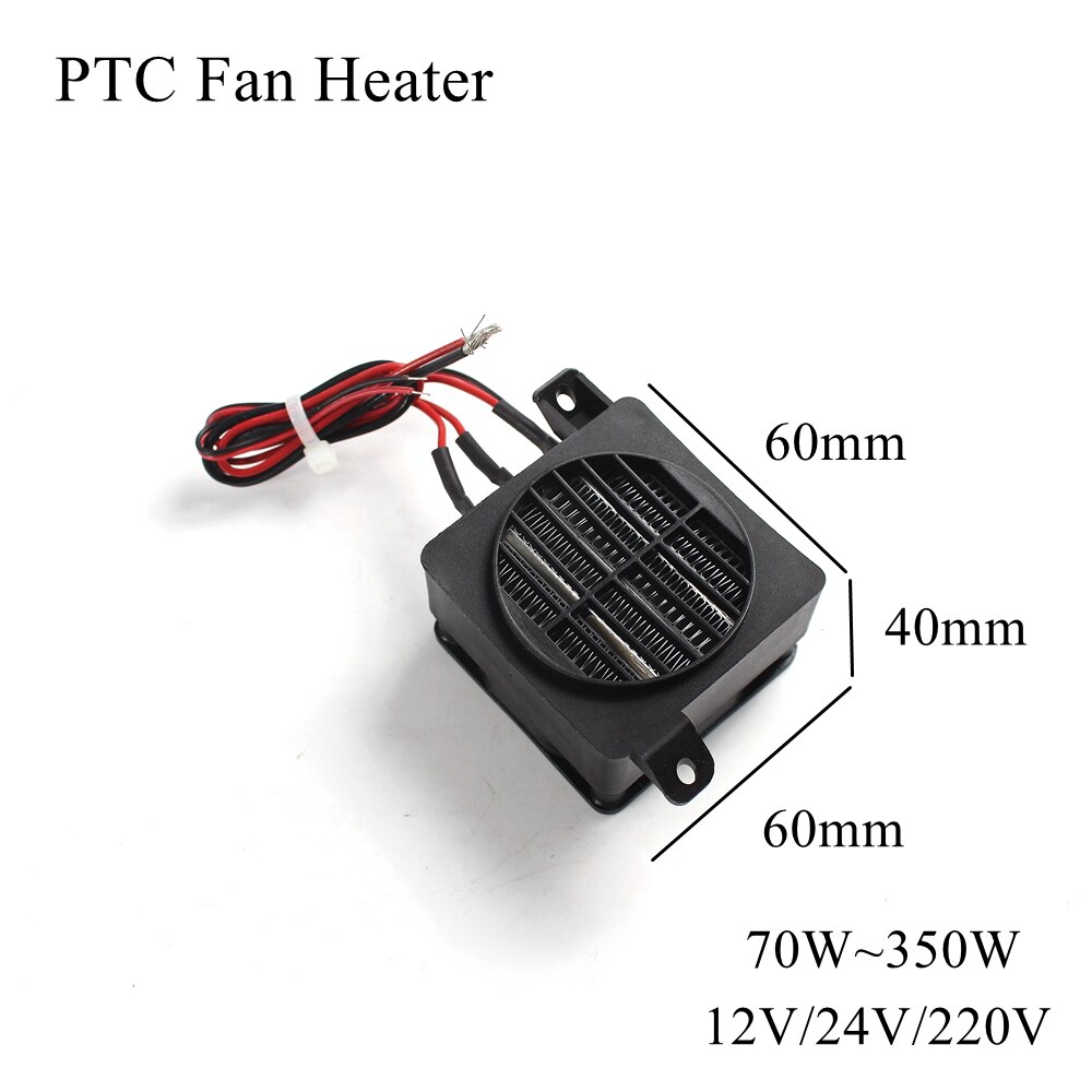 60 x 60 x 40mm 12v 24v 220v ptc värmare fläkt värmare keramisk termistor luftvärme mini utomhusvärmare induktion akvarium vatten bil
