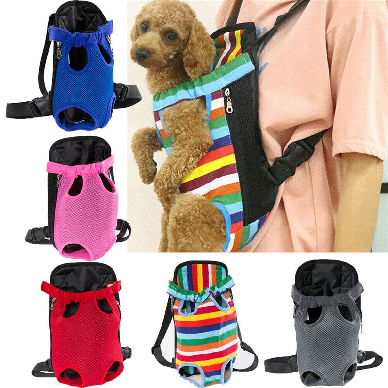 Legs Out Front Pet Dog Cat Carrier Hands-Free Adjustable Backpack Travel Bag Small Medium Puppy Doggie Kitty Cat Outdoor Use