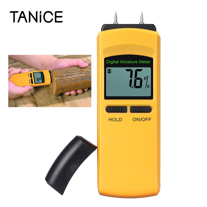 TANiCE – humidimètre numérique LCD 4 broches 0-40% de précision, outil de test numérique d&#39;humidité, mesure de l&#39;humidité de bateau en bois et de brique
