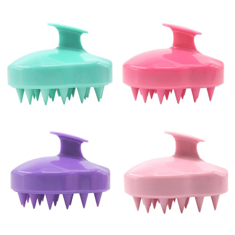 Cepillo de silicona para masaje de cuero cabelludo, cepillo para lavado de pelo, ducha, Spa, adelgazante, 1 unidad