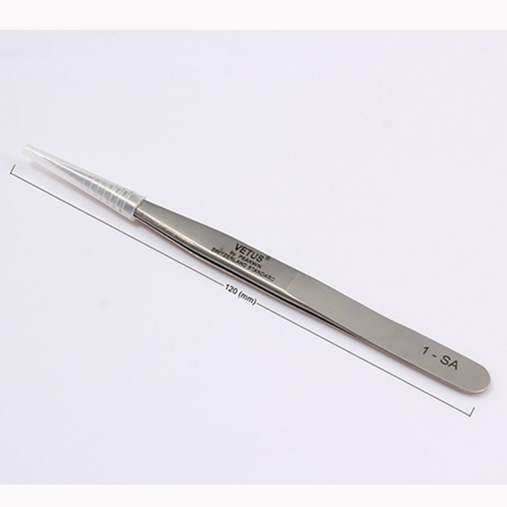 VETUS Stainless Steel Tweezers High Precision set Eyelash Extension 3d Eyelashes Extensions Vetus Tweezer Tools Pincet: 1SA