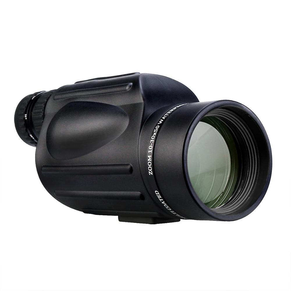 10-30X50 monocular telescope waterproof prism multi-coated lens low night vision for hiking camping travel