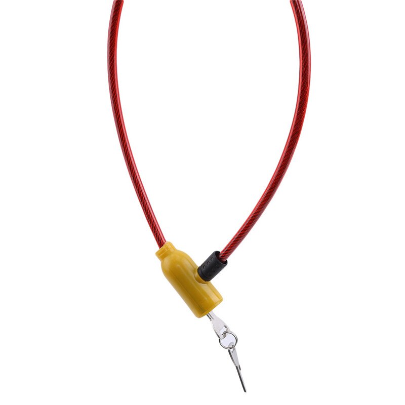 Multifunctional Bicycle Lock Exquisite Steel Cable Lock Outdoor Supplies anti-theft Lock Mountain Bike Wire Lock: red