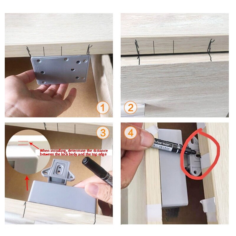 Invisible RFID Free Opening ligent Sensor Cabinet Lock Locker Wardrobe Shoe Cabinet Drawer Door Lock Electronic Dark Lock(B