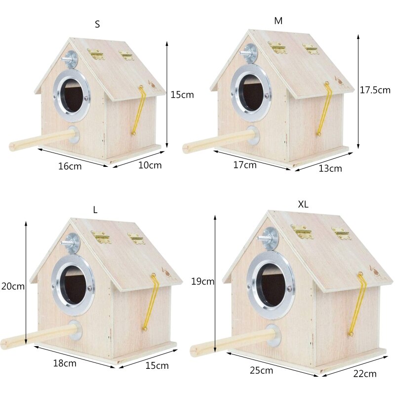 Nid d'oiseau Pigeon House en bois perroquet nichoir extérieur abri de jardin Habitat M68E