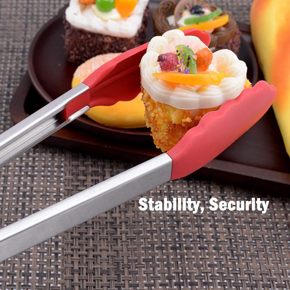 BBQ Tongs Practical Food Serving Grill Food Tongs Non-Slip Durable Buffet Clip