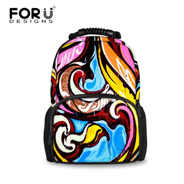 FORUDESIGNS 3D Graffiti del Modello delle Donne di Zaino Casual Spalla Zaini Per Le Ragazze Adolescenti Sacchetti del Computer Portatile di Viaggi Zaino Mochilas: W1301A