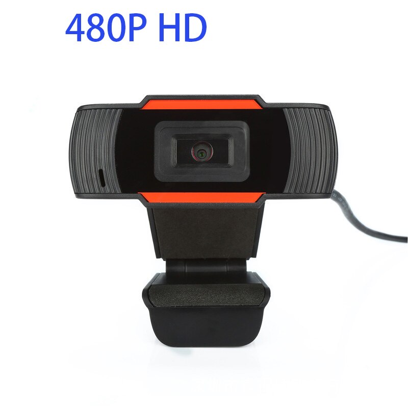 Usb 2.0 Pc Web Camera Hd 1080P Video Record Webcam Computer Web Camera Met Microfoon Voor Computer Voor Pc laptop Skype Msn: 480p red