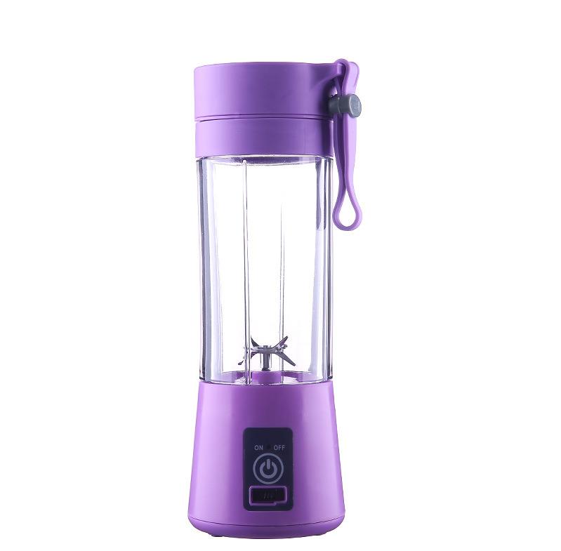 400 Mlportable Blender Usb Mixer Elektrische Juicer Machine Smoothie Blender Mini Keukenmachine Persoonlijke Blender Beker Sap Blenders: Six leaves  Purple