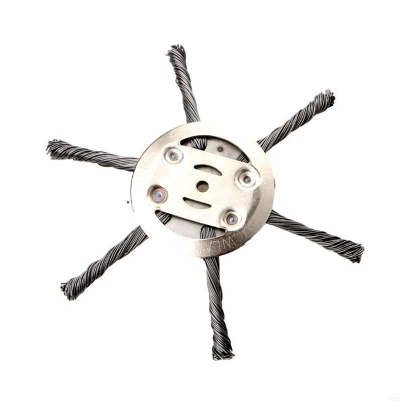 652F Steel Wire Grass Trimmer for Head Weeding Plate Swing Metal Blade Lawn Mower Grass Brush Cutter: Silver